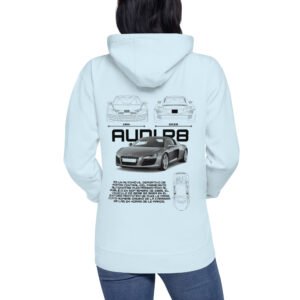 Sudadera con capucha unisex de coches AUDI